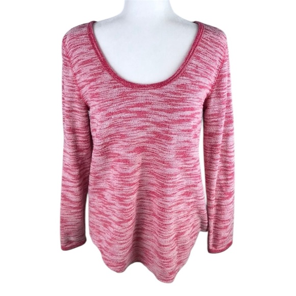 Riders by Lee Pink & White U-Neck Top Size S - Picture 1 of 5